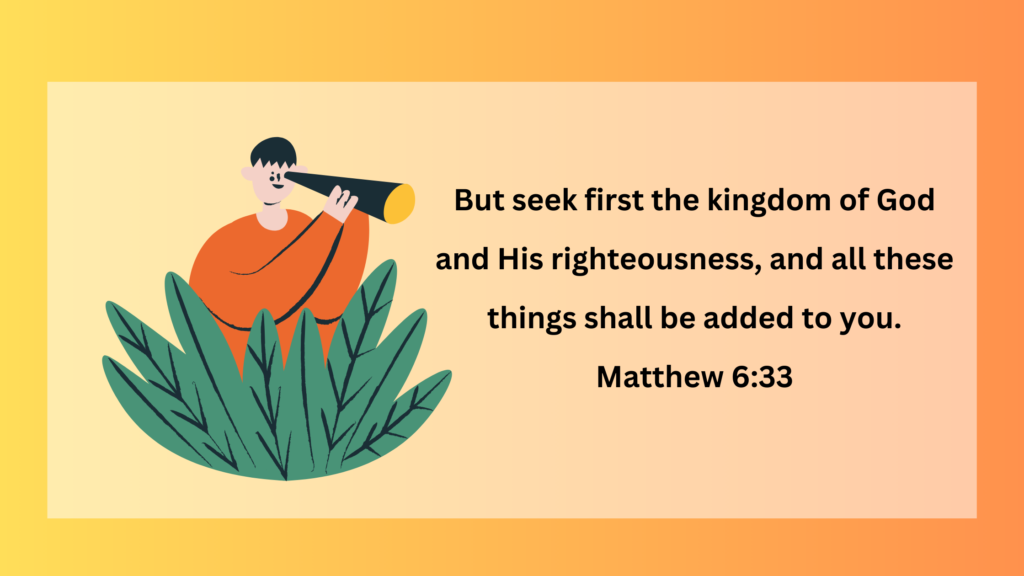 seek first the kingdom of God